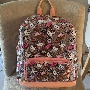 Betsey Johnson, medium size clear kitty cupcake backpack